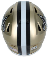 Drew Brees Autographed New Orleans Saints Speedflex Midi Helmet Beckett Witnessed