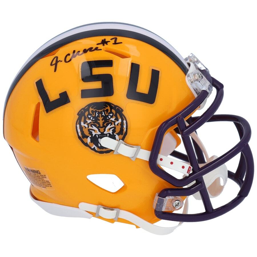 Ja'Marr Chase Autographed LSU Tigers Speed Mini Helmet Fanatics