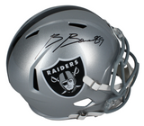 Brock Bowers Autographed Las Vegas Raiders Speed Full Size Helmet Beckett Witnessed