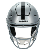 Brock Bowers Autographed/Inscribed "Raider Nation" Las Vegas Raiders Speedflex Authentic Helmet Beckett Witnessed