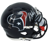 CJ Stroud Autographed Houston Texans Speed Mini Helmet with Silver Mirror Visor Fanatics