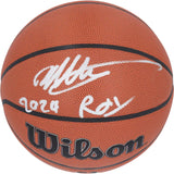 Victor Wembanyama Autographed/Inscribed "2024 ROY" Wilson Authentic Series Indoor/Outdoor Basketball Fanatics