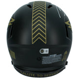 Makai Lemon Autographed Philadelphia Eagles 2025 Salute to Service Speed Authentic Helmet Beckett Witnessed