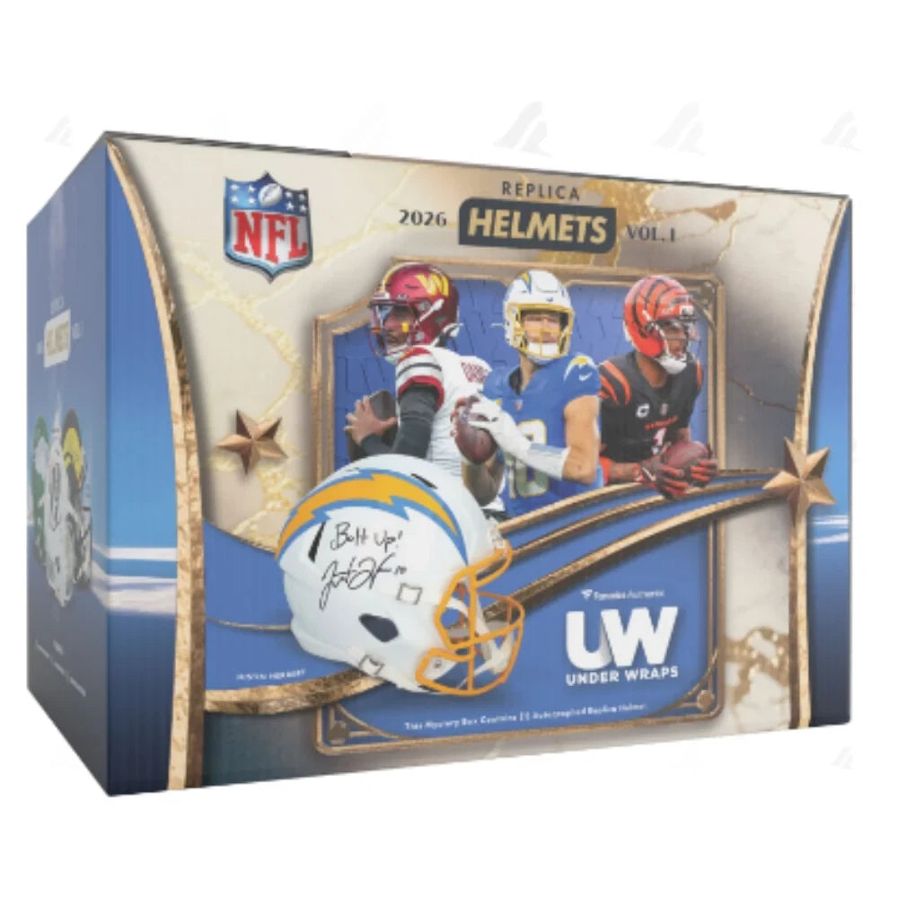 2026 NFL Under Wraps NFL Volume 1 Full Size Replica Helmet Mystery Box Fanatics
