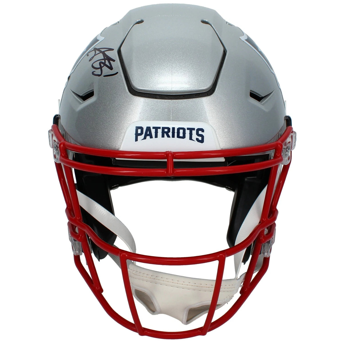 A.J. Brown Autographed New England Patriots Speedflex Authentic Helmet Beckett Witnessed