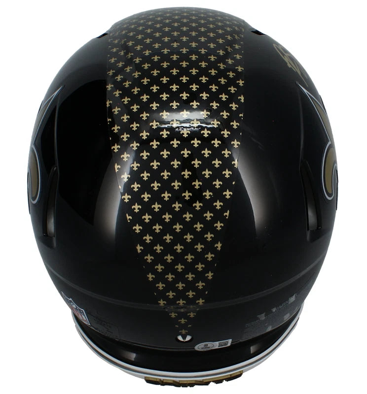 Rashid Shaheed Autographed New Orleans Saints Black 2022 Alternate Speed Authentic Helmet w/Black Visor & 3D Bumpers Beckett Witnessed