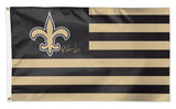 Rashid Shaheed Autographed New Orleans Saints 3' x 5' Americana Stars & Stripes Deluxe Flag Beckett Witnessed