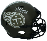 DeAndre Hopkins Autographed Tennessee Titans 2022 Salute to Service Full Size Helmet Beckett Witnessed