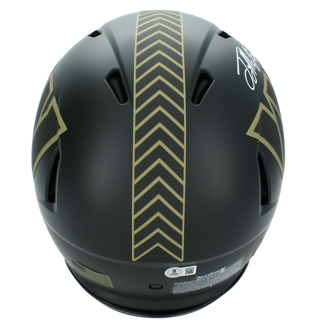 Terry McLaurin Autographed Washington Commanders 2025 Salute to Service Speed Authentic Helmet Beckett Witnessed