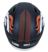 Troy Franklin Autographed Denver Broncos Speedflex Midi Helmet Beckett