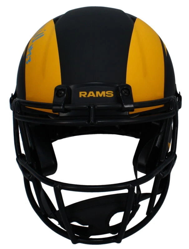 Kyren Williams Autographed (In Blue) Los Angeles Rams Speed Eclipse Authentic Helmet Beckett Witnessed