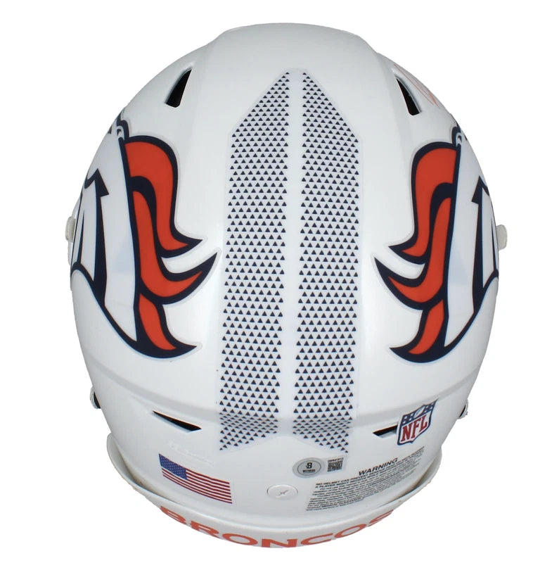 Patrick Surtain II Autographed Denver Broncos White 2024 Alternate Speedflex Authentic Helmet Beckett Witnessed
