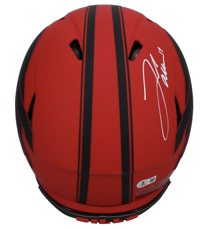 Josh Allen Autographed Buffalo Bills RAVE Speed Authentic Helmet with Visor Beckett Witnessed