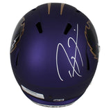 Ray Lewis Autographed Baltimore Ravens Purple 2024 Alternate Speed Full Size Helmet Beckett Witnessed