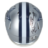 Drew Pearson Autographed/Inscribed "HOF '21" Dallas Cowboys Speed Mini Helmet Beckett Witnessed