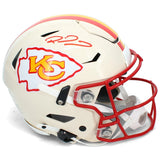 Patrick Mahomes Autographed Kansas City Chiefs RETRO Speedflex Authentic Helmet Beckett Witnessed