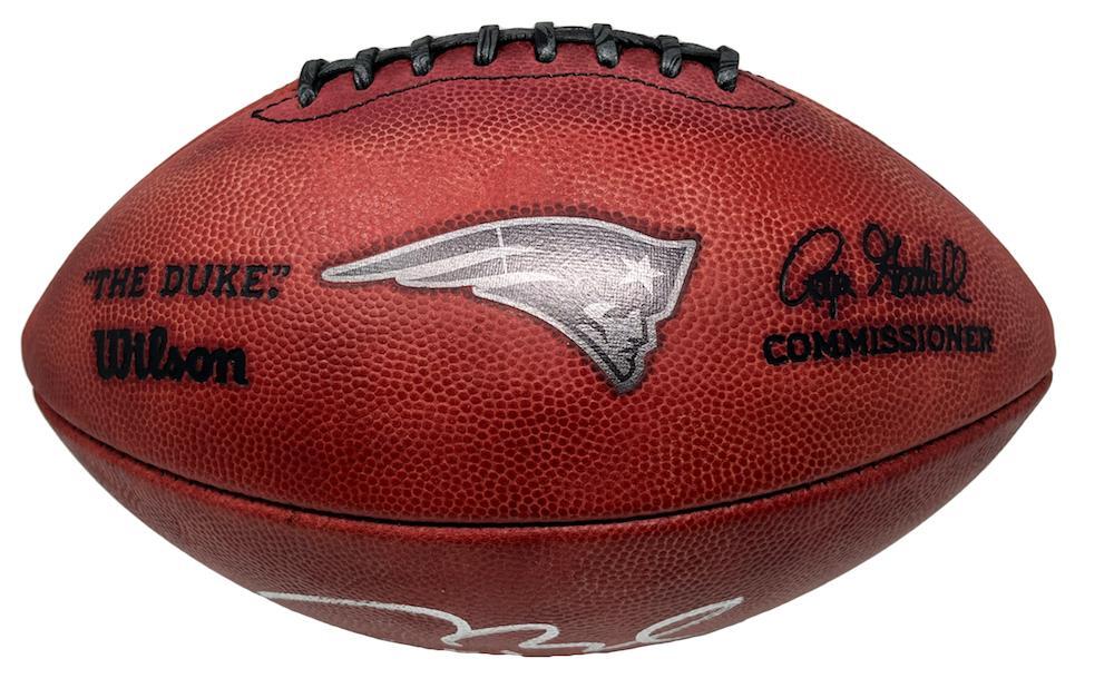 TOM BRADY Autographed/Inscribed "Let's Go" New England Patriots Metallic Logo Football LE 12 FANATICS
