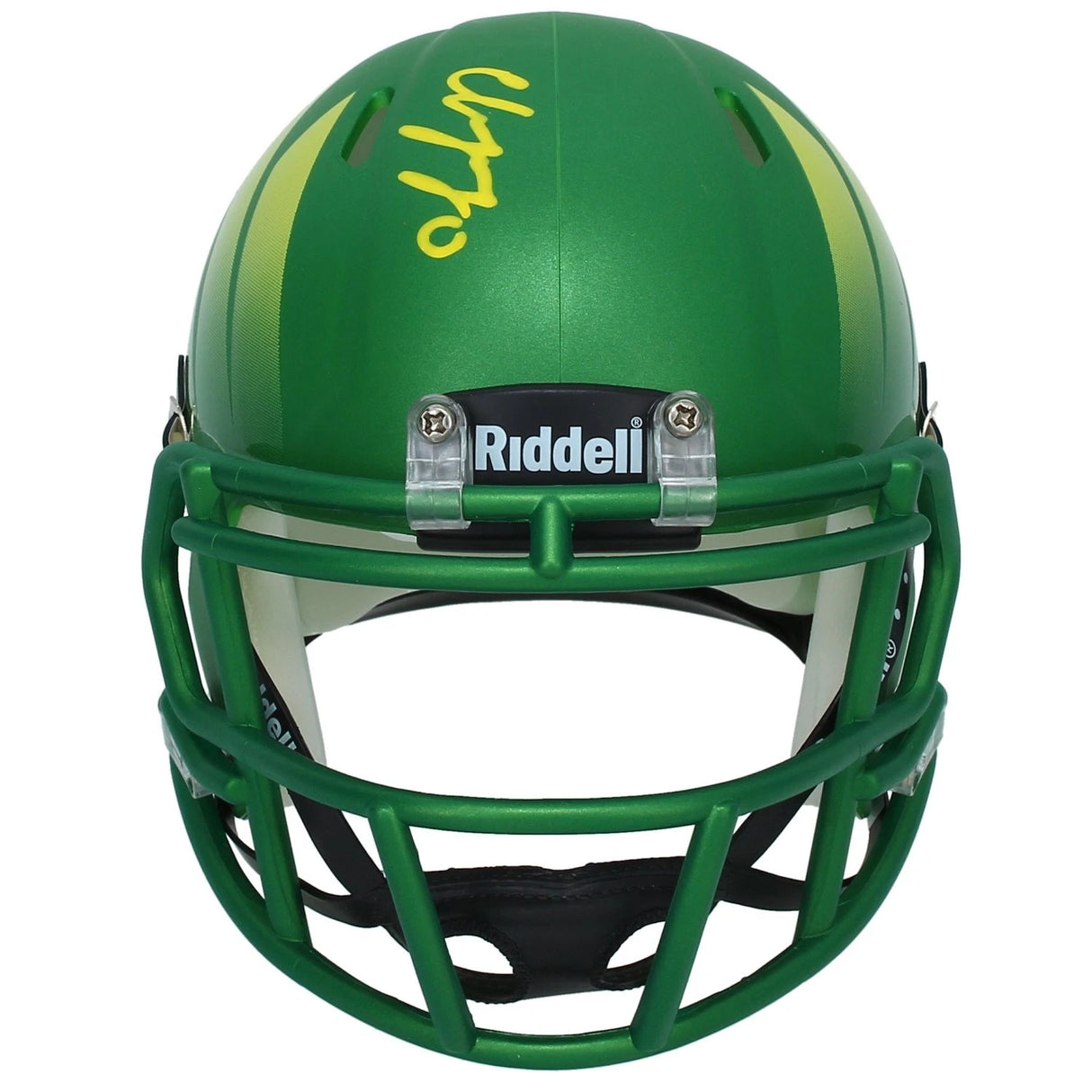 Christian Gonzalez Autographed Oregon Ducks Painted Wings Speed Mini Helmet Beckett Witnessed