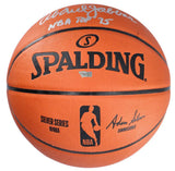 KAREEM ABDUL-JABBAR Autographed/Inscribed "NBA TOP 75" Spalding Silver Series Basketball FANATICS