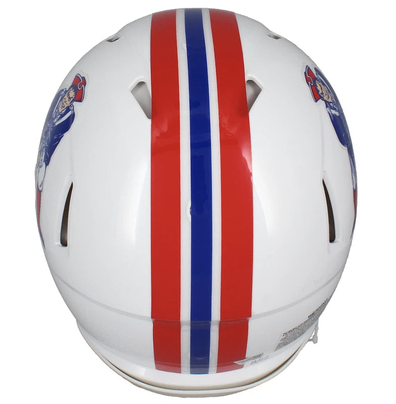 Tom Brady Autographed/Inscribed "LET'S GO" New England Patriots Throwback Speed Authentic Helmet Fanatics LE 12