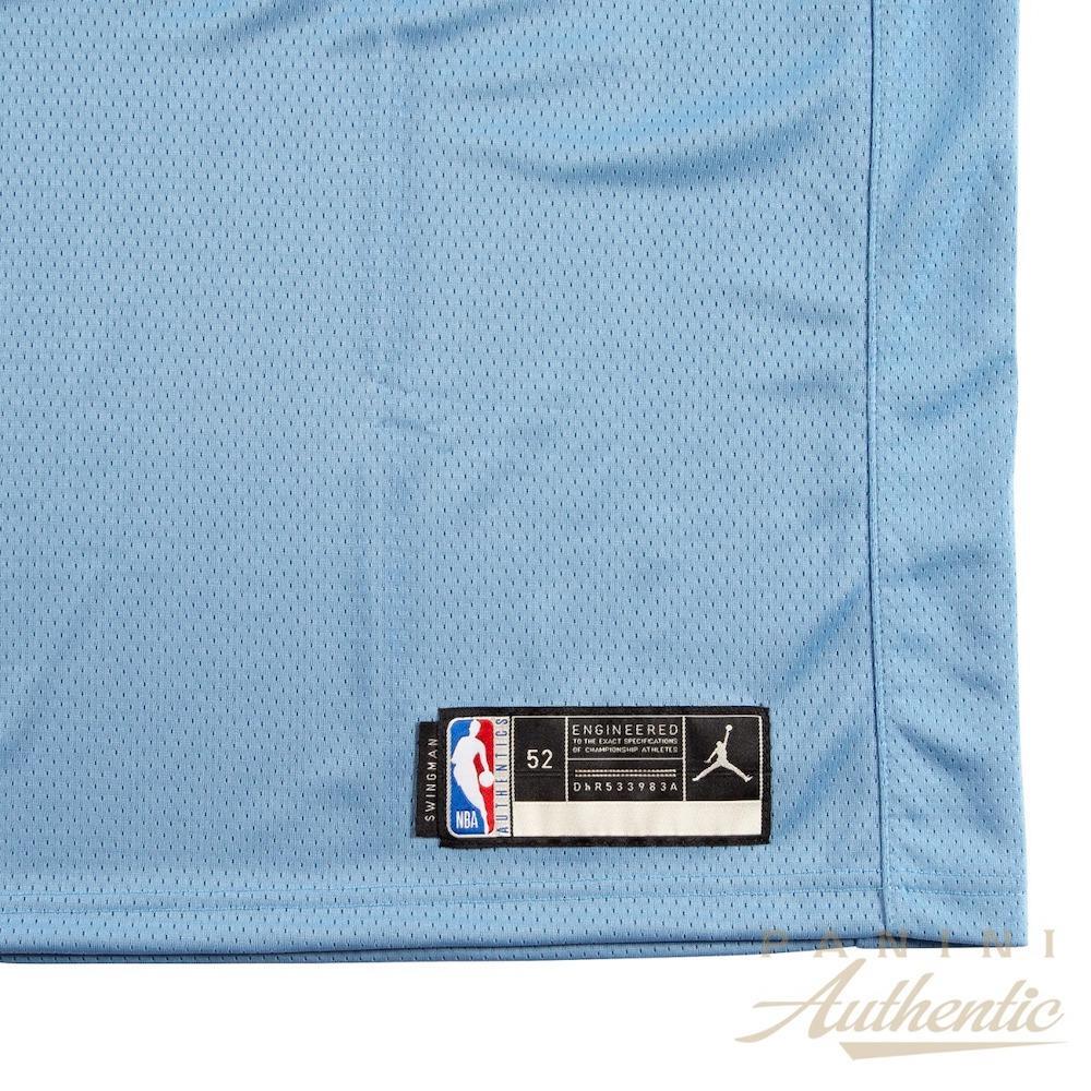 JA MORANT Autographed Memphis Grizzlies Light Blue Jordan Brand Nike Swingman Jersey PANINI