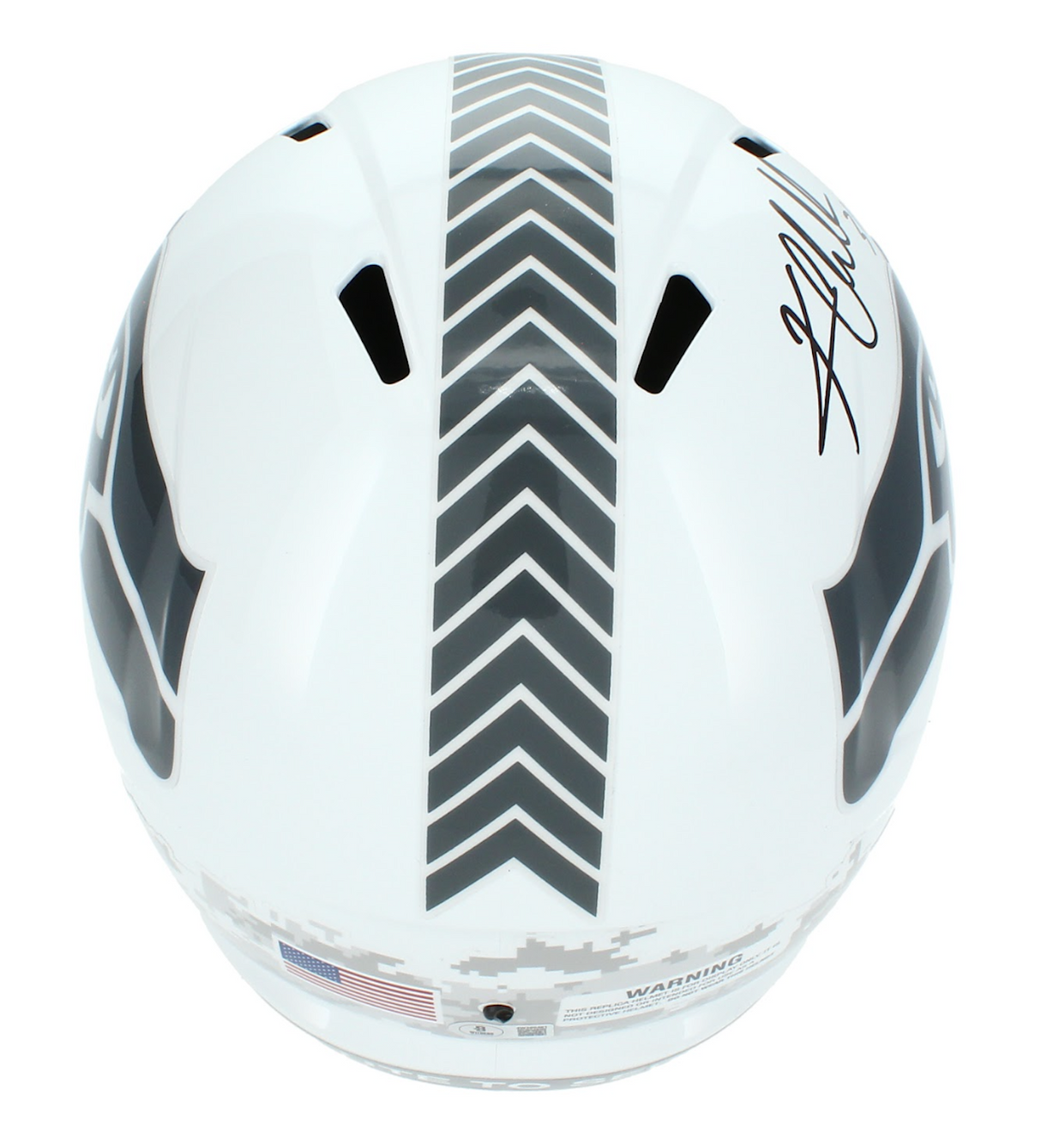 Kam Chancellor Autographed Seattle Seahawks 2024 Salute to Service Speed Full Size Helmet Beckett Witnessed