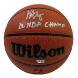 Jonathan Kuminga Golden State Warriors Autographed/Inscribed "22 NBA CHAMP" Wilson Indoor/Outdoor Basketball Fanatics