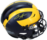Aidan Hutchinson Autographed Michigan Wolverines Speedflex Authentic Helmet Beckett Witnessed