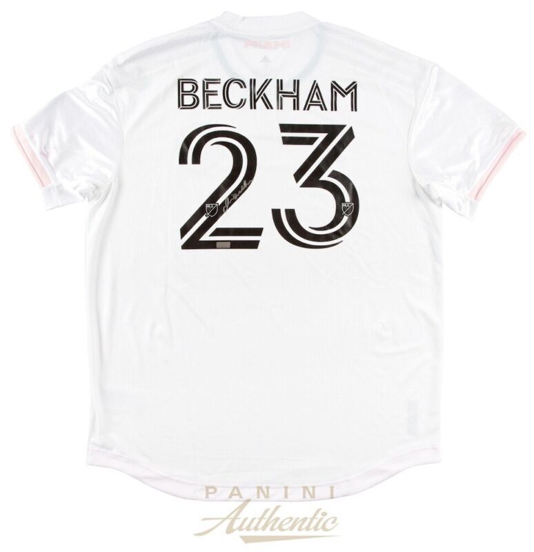 DAVID BECKHAM Autographed Inter Miami CF Adidas 2020 White Authentic Jersey PANINI