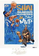 Shai Gilgeous-Alexander Autographed Oklahoma City Thunder "MVP" 16" x 20" Photo Collage LE 102 Panini