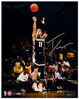TRAE YOUNG Autographed Atlanta Hawks "Jumper" 16" x 20" Photo PANINI LE 111