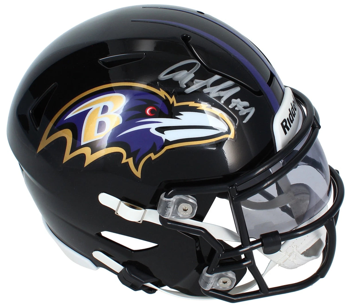 Anquan Boldin Autographed Baltimore Ravens Speedflex Midi Helmet Beckett Witnessed
