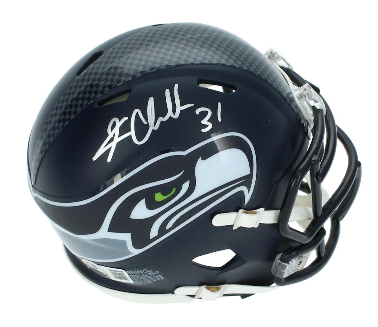 Kam Chancellor Autographed Seattle Seahawks Speed Mini Helmet Beckett Witnessed