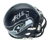Kam Chancellor Autographed Seattle Seahawks Speed Mini Helmet Beckett Witnessed