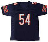 Brian Urlacher Autographed/Inscribed "HOF 18" #54 Navy Custom Jersey Beckett Witnessed