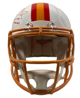 TOM BRADY Autographed/Inscribed "FIRE THE CANNONS" Tampa Bay Buccaneers Throwback Speed Authentic Helmet FANATICS LE 12
