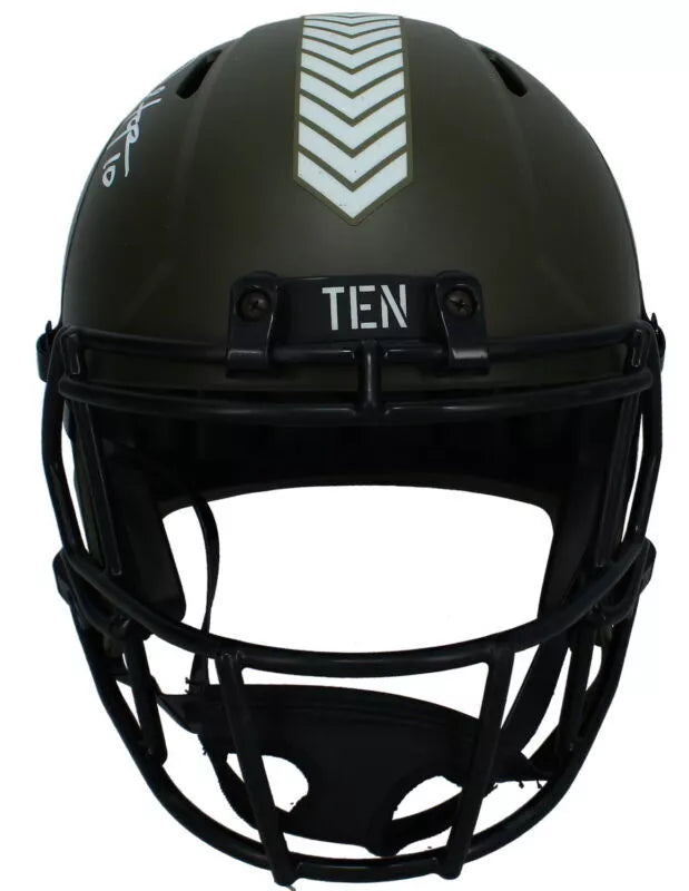 DeAndre Hopkins Autographed Tennessee Titans 2022 Salute to Service Full Size Helmet Beckett Witnessed