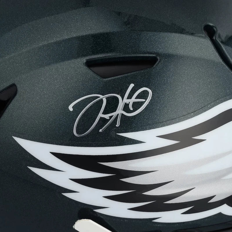 Jalen Hurts Autographed Philadelphia Eagles Super Bowl LIX Champions Logo Speedflex Authentic Helmet Fanatics
