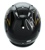 Ray Lewis Autographed Baltimore Ravens Speed Authentic Helmet Beckett Witnessed