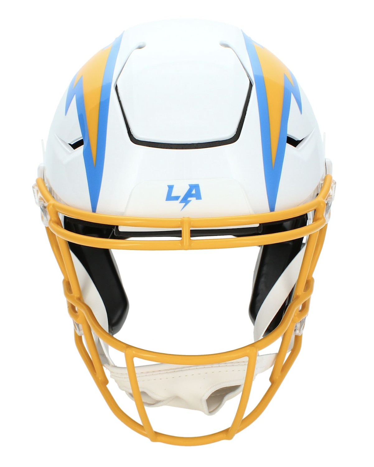 Omarion Hampton Autographed/Inscribed "BOLT UP!" Los Angeles Chargers Speedflex Authentic Helmet Beckett Witnessed