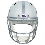 Justin Jefferson Autographed Minnesota Vikings White 2024 Alternate Speed Full Size Helmet Beckett Witnessed