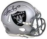 Howie Long Autographed Raiders Speed Mini Helmet Beckett Witnessed