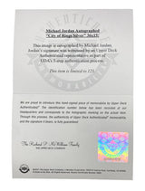 Michael Jordan Autographed Bulls "City of Rings Silver" Framed Photograph UDA LE 23/123