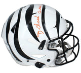 Ja'Marr Chase Autographed/Inscribed "Chosen 1" Cincinnati Bengals White 2022 Alternate Speedflex Authentic Helmet Beckett Witnessed