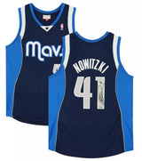 Dirk Nowitzki Autographed Dallas Mavericks Blue Mitchell & Ness 2010-11 Swingman Jersey Fanatics
