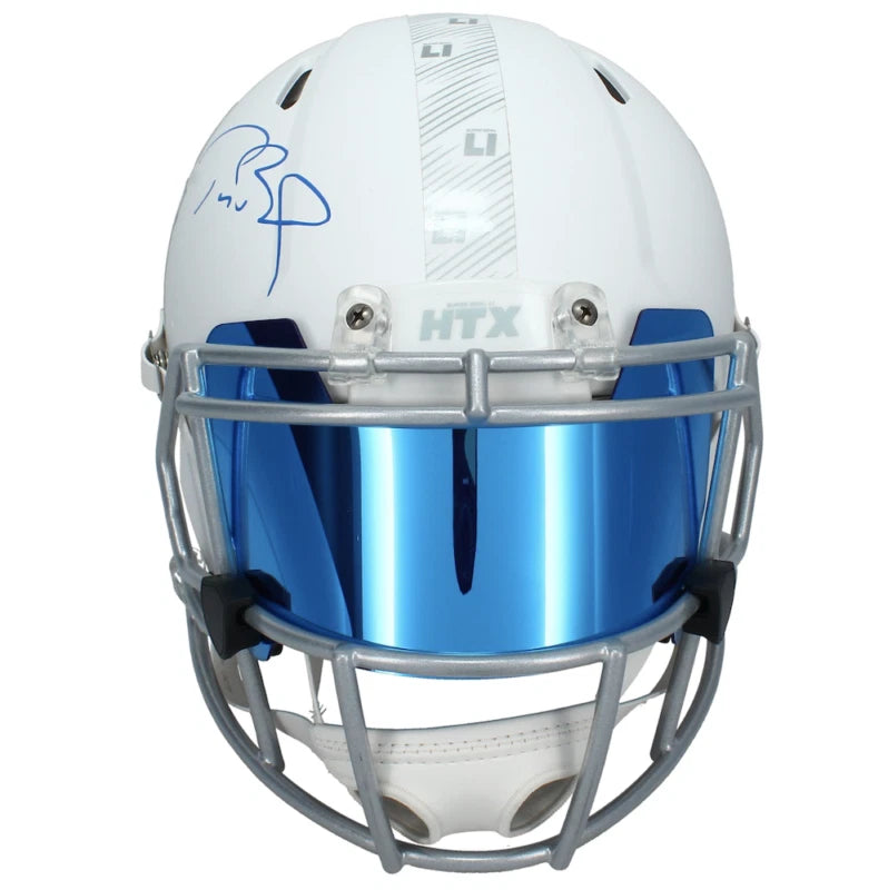 Tom Brady Autographed SB LI Logo Ice Speed Authentic Helmet w/Visor Fanatics