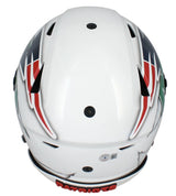 Randy Moss Autographed New Patriots/Marshall Thundering Herd Custom Ripped Speedflex Authentic Helmet Beckett Witnessed