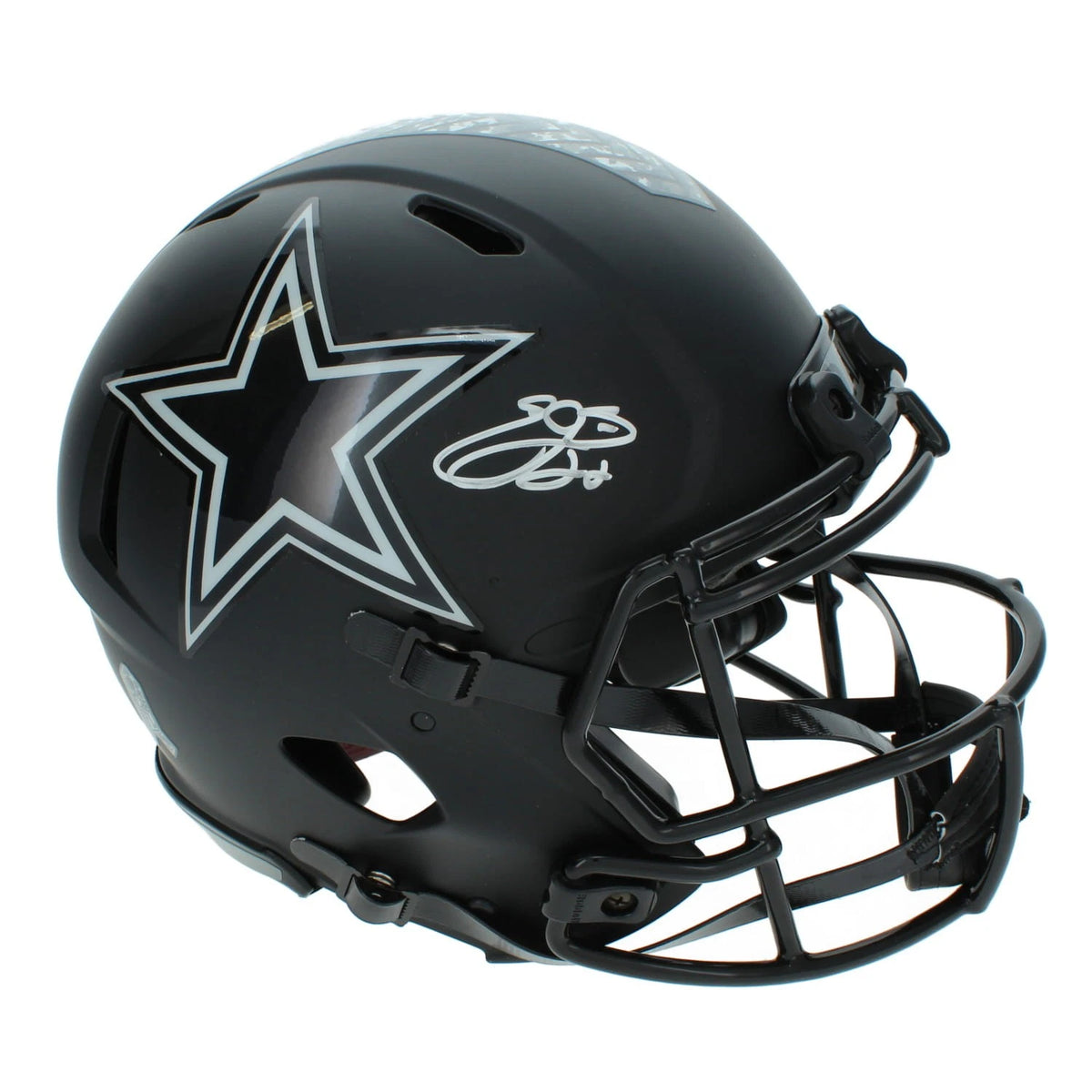 Emmitt Smith Autographed Dallas Cowboys 2026 Salute to Service Speed Authentic Helmet Beckett Witnessed
