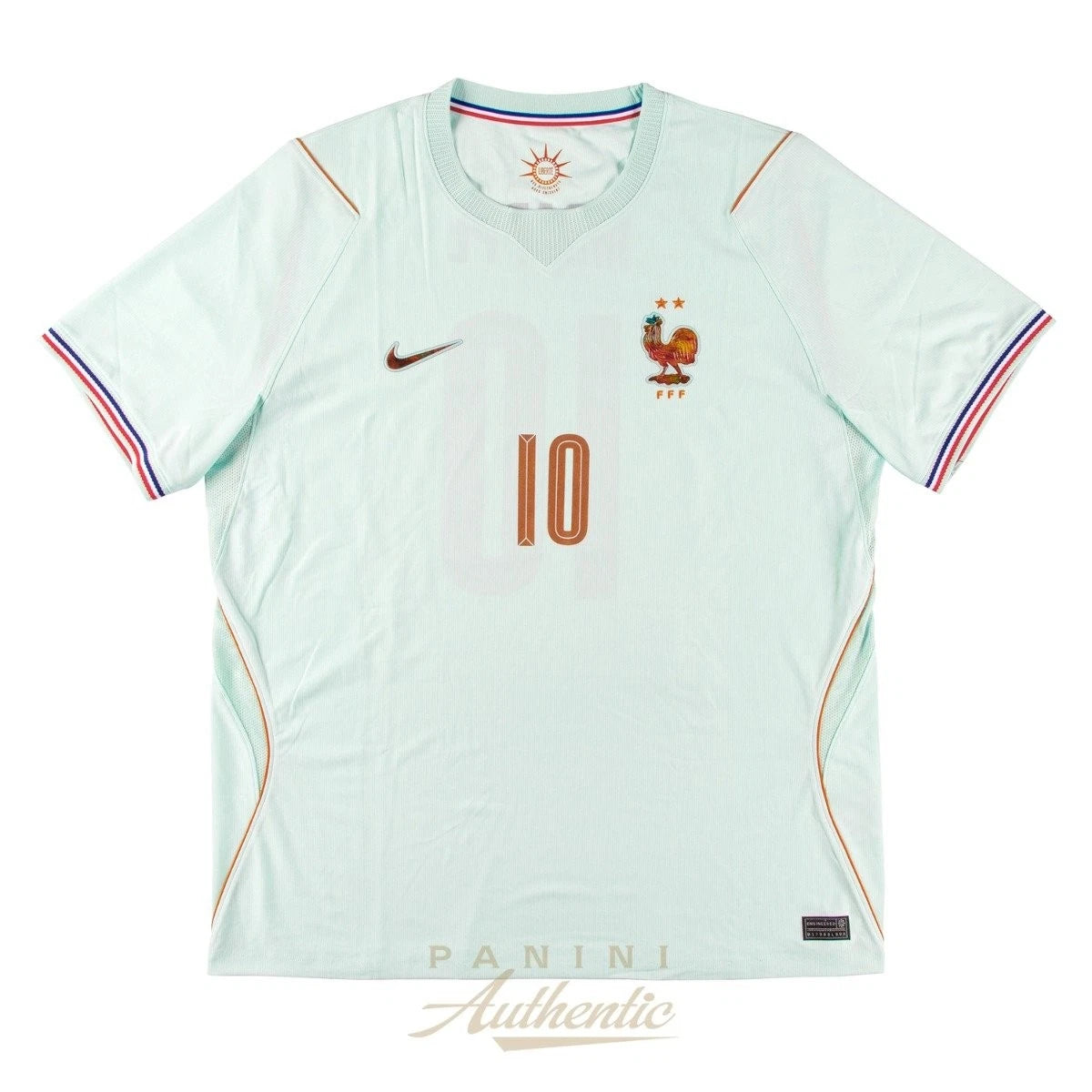Kylian Mbappe Autographed 2026 France National Team Mint Green Replica Away Jersey Panini