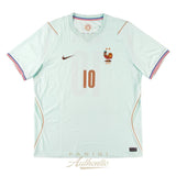 Kylian Mbappe Autographed 2026 France National Team Mint Green Replica Away Jersey Panini